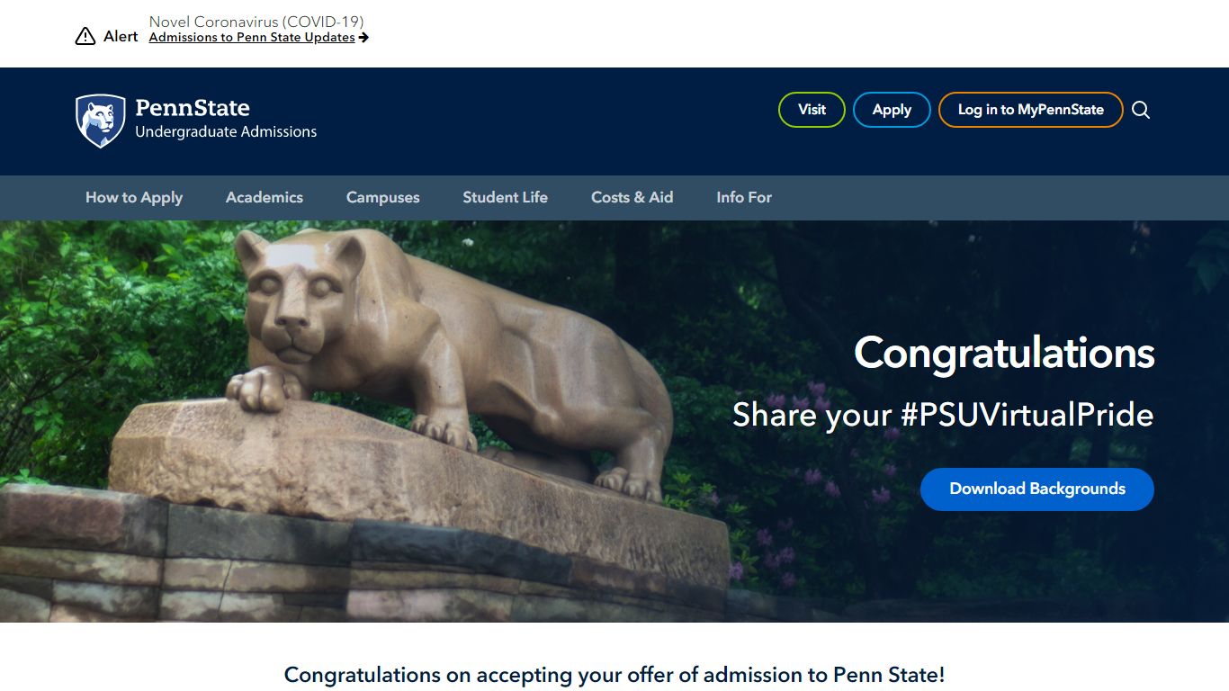 psubackgrounds - Undergraduate Admissions - Pennsylvania State University